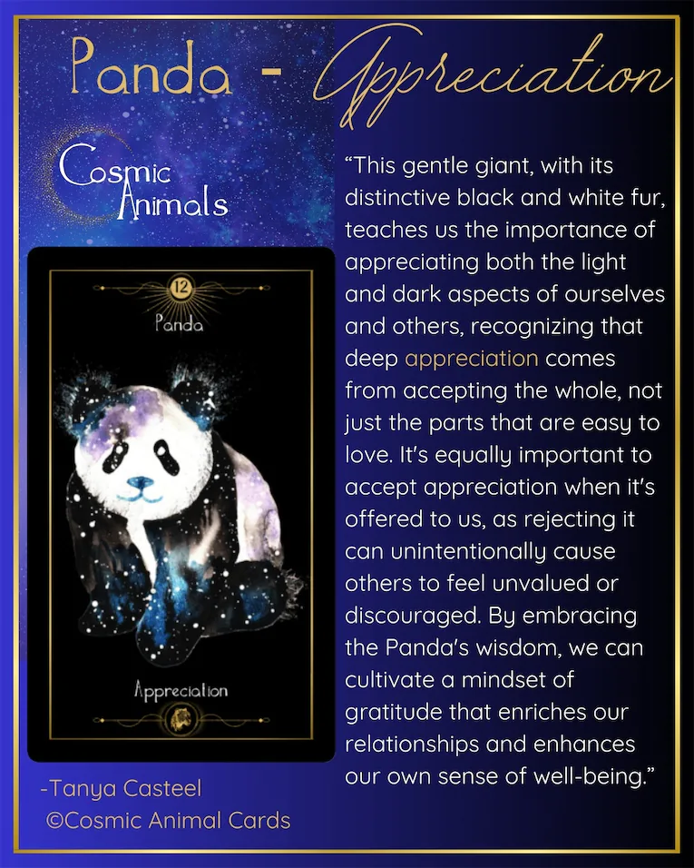 panda bear meaning oracle deck tarot