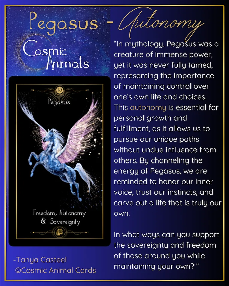 pegasus meaning oracle card tarot